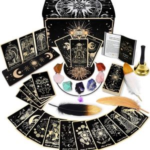 Tarot cards guidebook love gift set witchcraft bell card holders for beginners